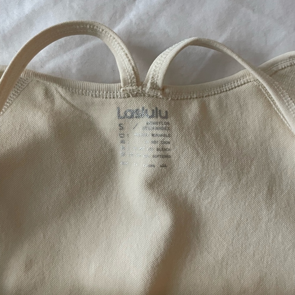 Cream Ribbed Long Sleeve Top - Picture 2 of 2
